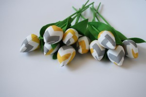 Tulipany żółto-szary zygzak
